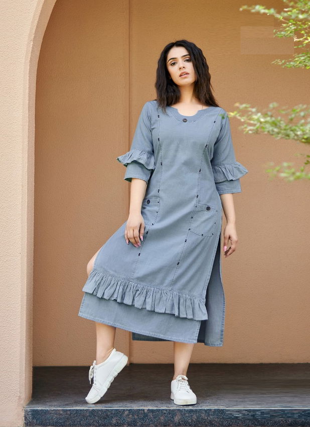 Seriema Kumb Capture 3 Stylish Fancy Wear Denim Wholesale Kurtis
